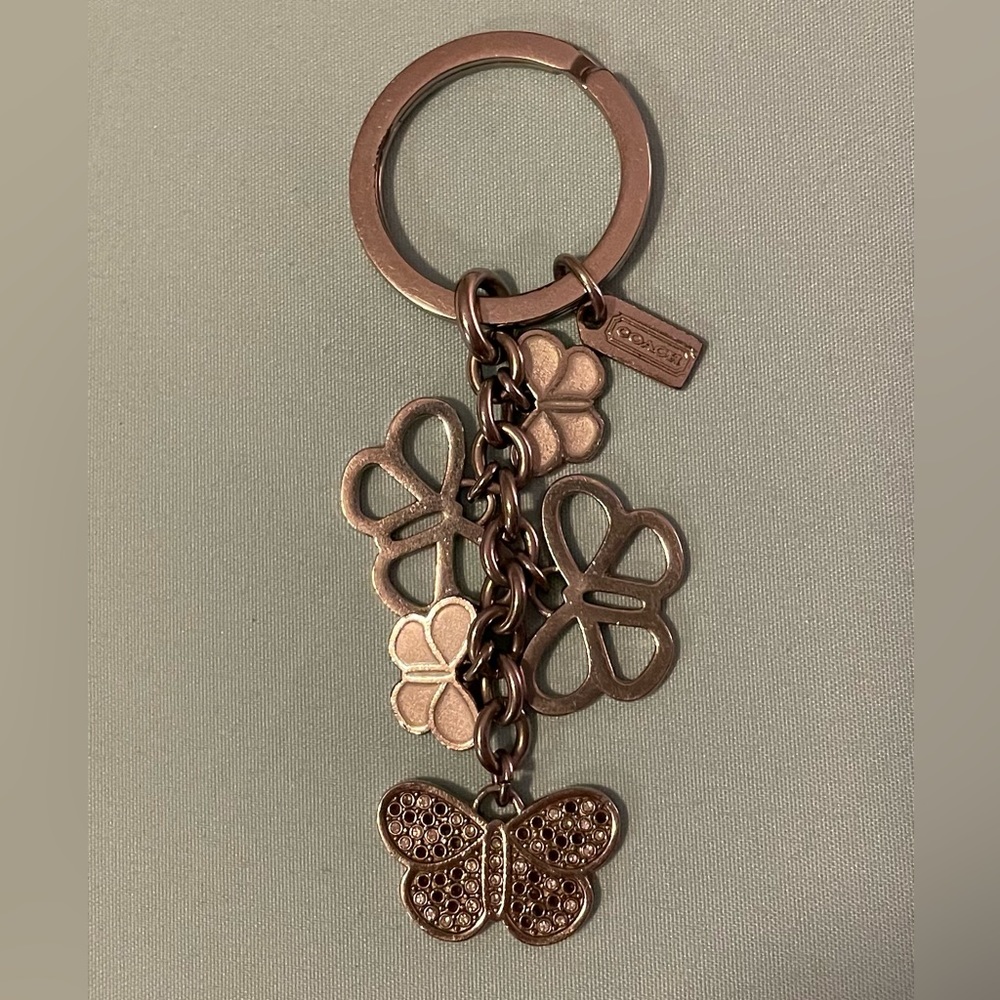 Coach butterfly keychain/ bag embellishment